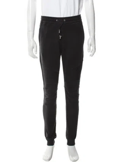 Pre-owned Balmain Moto Pants In Black