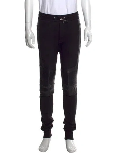 Pre-owned Balmain Moto Pants In Black