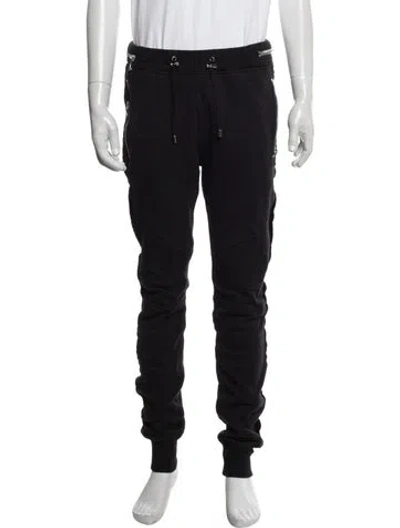 Pre-owned Balmain Moto Pants In Black