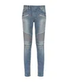 Balmain Slim Fit Jeans For Men In Gray