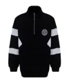 Balmain Multi-cut Logo-embroidered Sweatshirt In Black