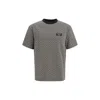 Balmain Men Jacquard T-shirt With Pb Labyrinth Monogram In Gray