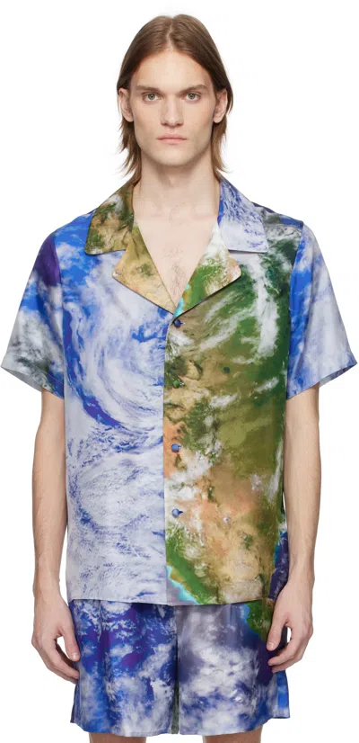 Balmain Multicolor Earth Print Shirt