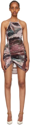 Balmain Multicolor Printed Minidress In Aay Multico Pastel (