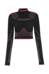 Balmain Multicolor Stretch Nylon Top In Multicolor