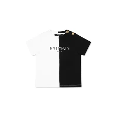 Balmain Multicolor T-shirt For Babykids With Logo