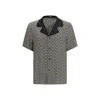 Balmain Short Sleeves Shirt Geometric Pattern Collar In Gray