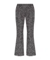 Balmain Mid Rise Tweed Flared Trousers In Black