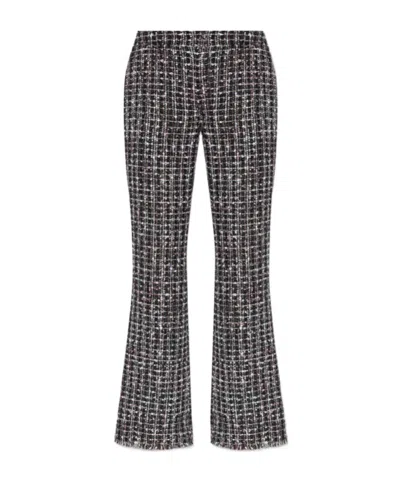 BALMAIN BALMAIN MID RISE TWEED FLARED TROUSERS