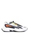Balmain Run-row Leather And Nylon Trainers In Multicolor