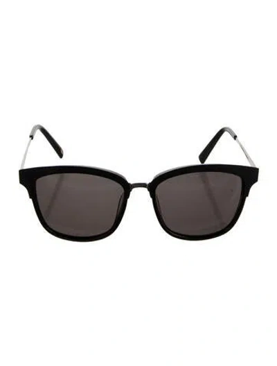 Pre-owned Balmain Narrow Tinted Sunglasses In Black
