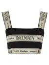 Balmain Striped Jacquard Crop Top