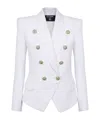 Balmain Natte Single-breast Blazer In White