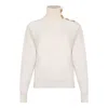 Balmain Natural Cashmere Wool Sweater In Neutral