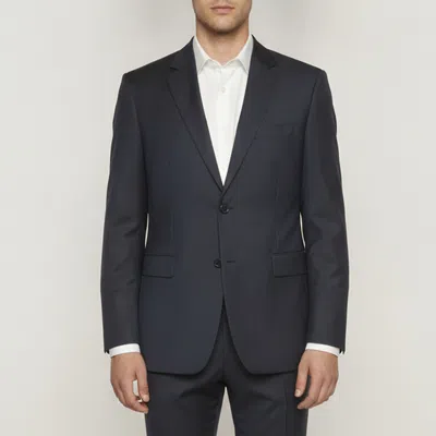 Pre-owned Balmain Navy Blue Wool Blend Button Front Blazer Xxxl