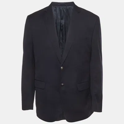 Pre-owned Balmain Navy Blue Wool Single-breasted Blazer Xxl