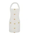 Balmain Halterneck Tweed Mini Dress In White