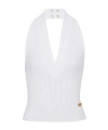 Balmain Neck-hanging Knitted Vest In White