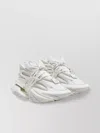 Balmain 'unicorn' White Sneakers With With Embossed Logo On The Side In Grey