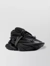 Balmain Neoprene And Leather Low-top Unicorn Sneakers In Black