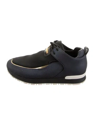 Pre-owned Balmain Neoprene Athletic Sneakers In Blue