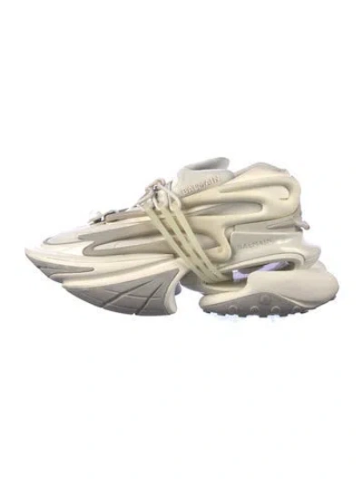 Pre-owned Balmain Neoprene Sneakers In White