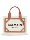 Balmain Neutral B-army Mini Canvas Bag In Neutrals