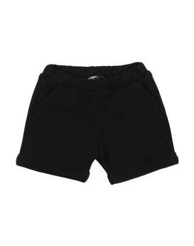 Balmain Babies'  Newborn Boy Shorts & Bermuda Shorts Black Size 3 Cotton