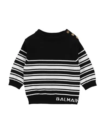 Balmain Babies'  Newborn Boy Sweater Black Size 3 Cotton