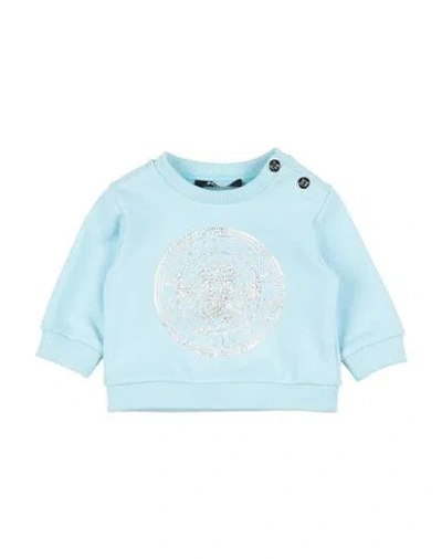 Balmain Babies'  Newborn Boy Sweatshirt Sky Blue Size 3 Cotton