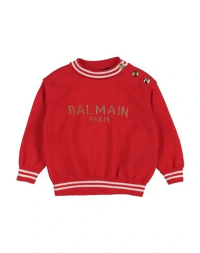Balmain Babies'  Newborn Girl Sweater Red Size 3 Virgin Wool