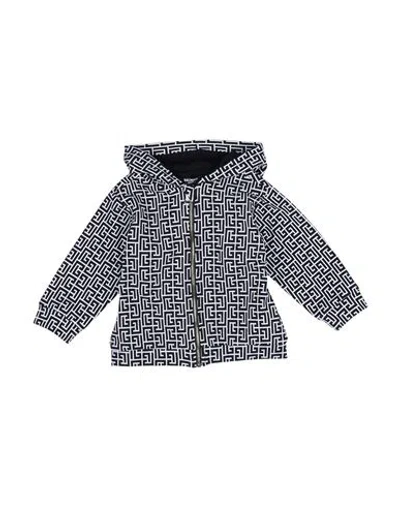 Balmain Babies'  Newborn Girl Sweatshirt Black Size 3 Cotton, Elastane