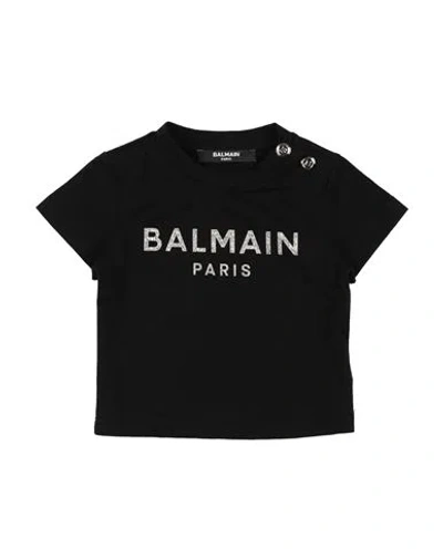 Balmain Babies'  Newborn Girl T-shirt Black Size 3 Cotton