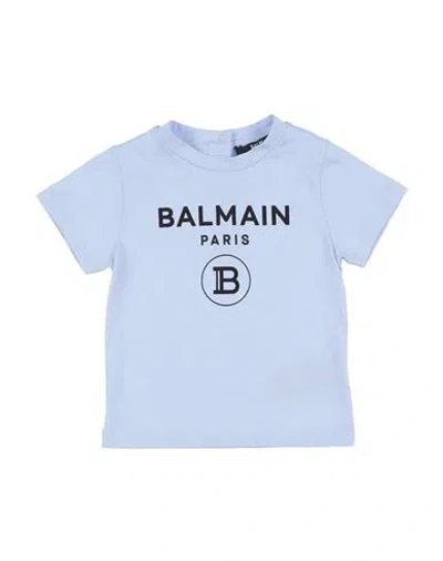 Balmain Babies'  Newborn Girl T-shirt Light Blue Size 3 Cotton