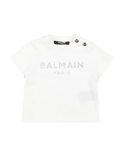 Balmain Babies'  Newborn Girl T-shirt White Size 3 Cotton