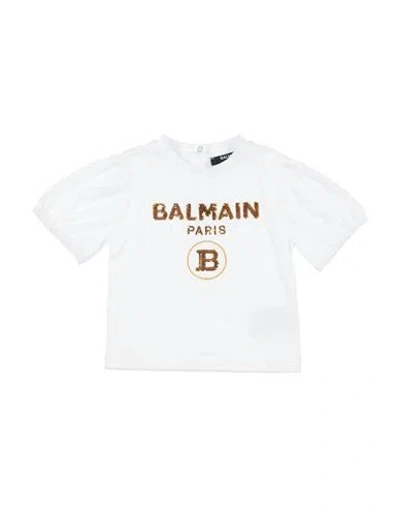 Balmain Babies'  Newborn Girl T-shirt White Size 3 Cotton