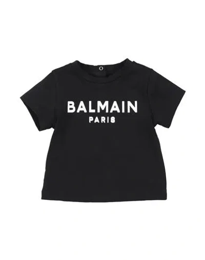 Balmain Babies'  Newborn Girl T-shirt Black Size 3 Cotton