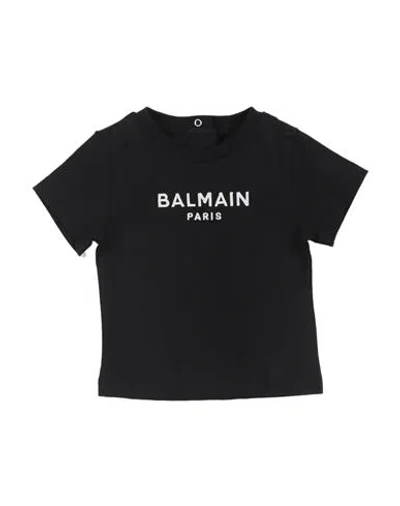 Balmain Babies'  Newborn Girl T-shirt Black Size 3 Cotton