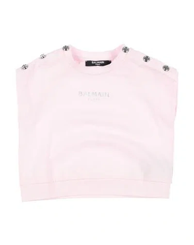 Balmain Babies'  Newborn Girl T-shirt Light Pink Size 3 Cotton