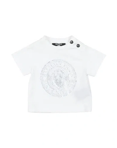 Balmain Babies'  Newborn Girl T-shirt White Size 3 Cotton