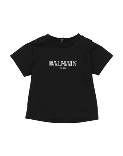 Balmain Babies'  Newborn T-shirt Black Size 3 Cotton, Polyester