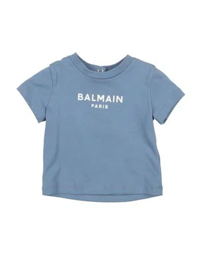 Balmain Babies'  Newborn T-shirt Slate Blue Size 3 Cotton