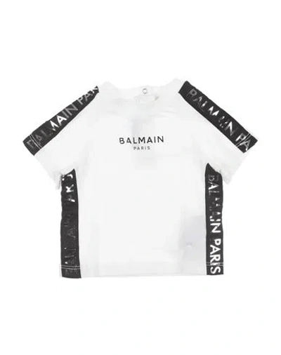 Balmain Babies'  Newborn T-shirt White Size 1 Cotton, Polyester