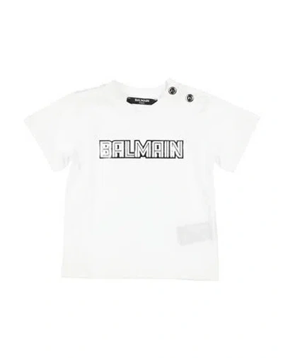 Balmain Babies'  Newborn T-shirt White Size 3 Cotton