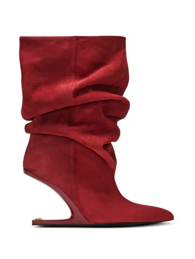 Balmain Stiefeletten Mit Wedge-absatz In Red