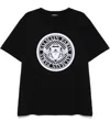Balmain Noir Blanc Cotton T-shirts And Polos In Black