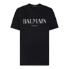 Balmain Noir Cristal Cotton T-shirts And Polos In Black