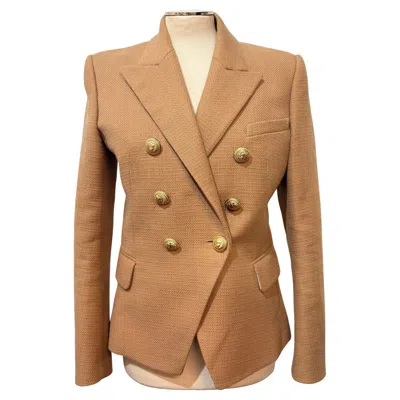Pre-owned Balmain Noisette Cotton Jacket Fr 38, It 42 In Sand