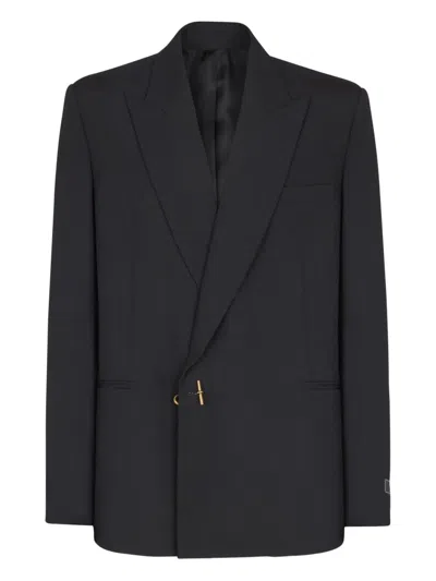 BALMAIN NOTCHED-LAPEL WOOL BLAZER