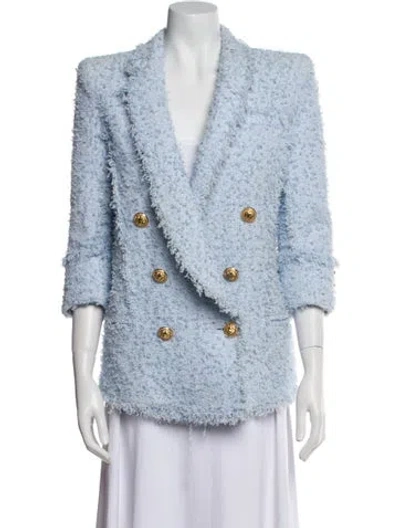 Pre-owned Balmain Nylon Blazer In Blue